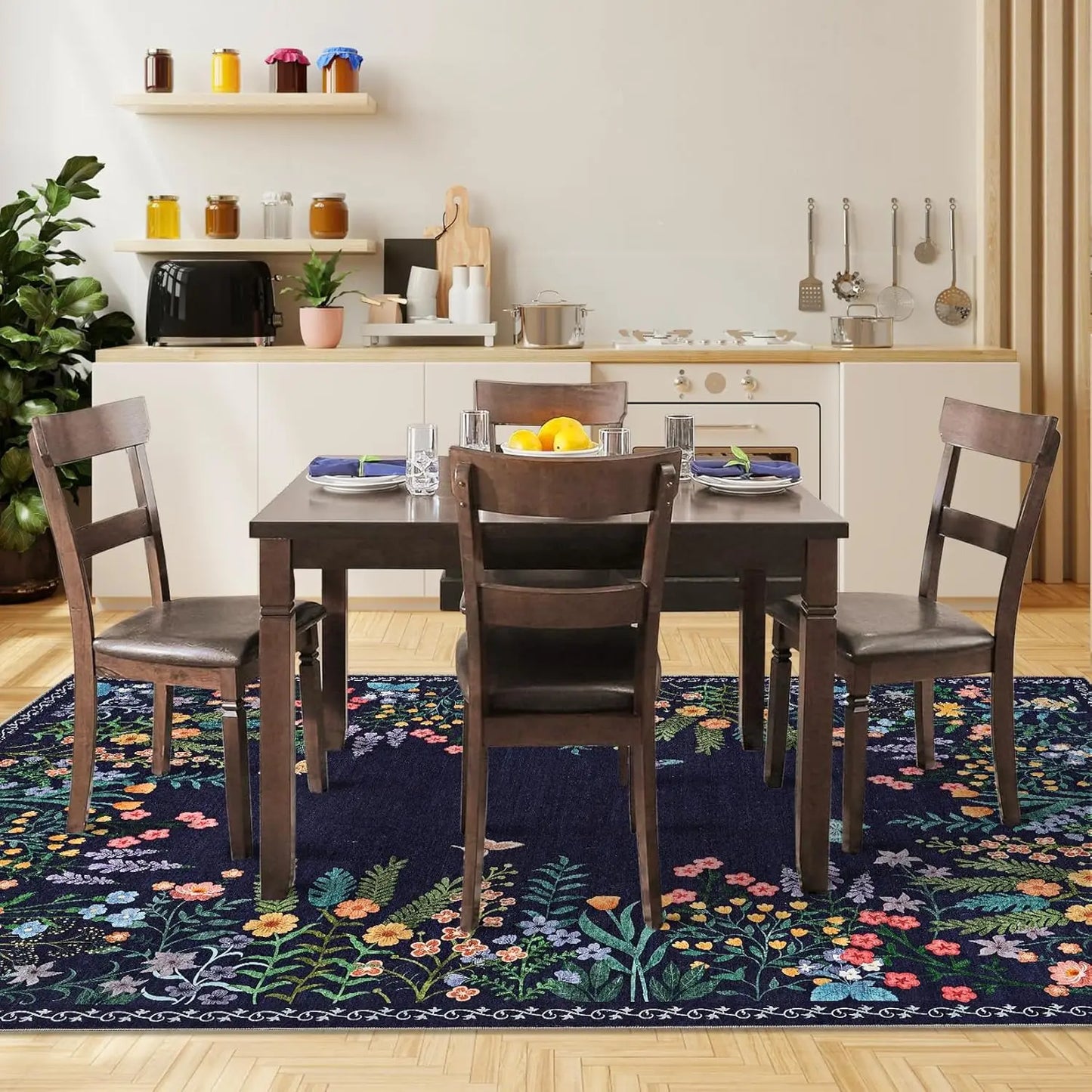 Washable Floral Rug ,Soft ,Non Slip
