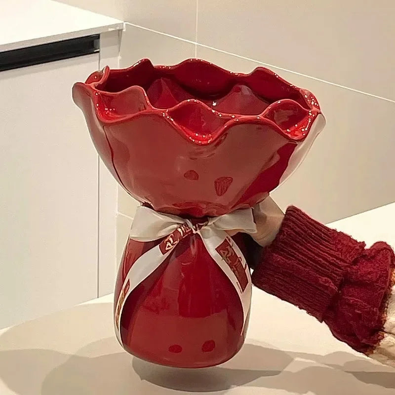 Ceramic Rose Vase