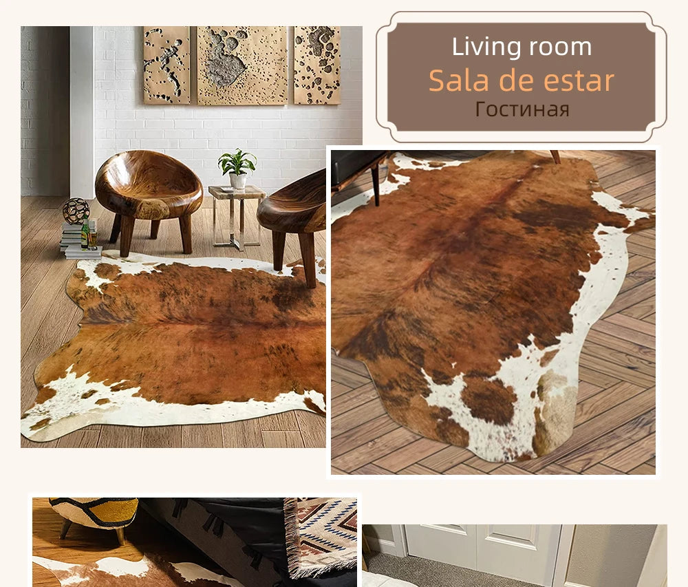Animal Print Rug faux fur cowhide