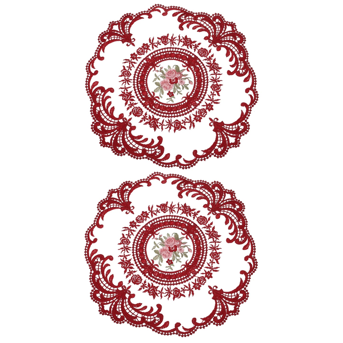 2Pcs Retro French Crochet Doilies