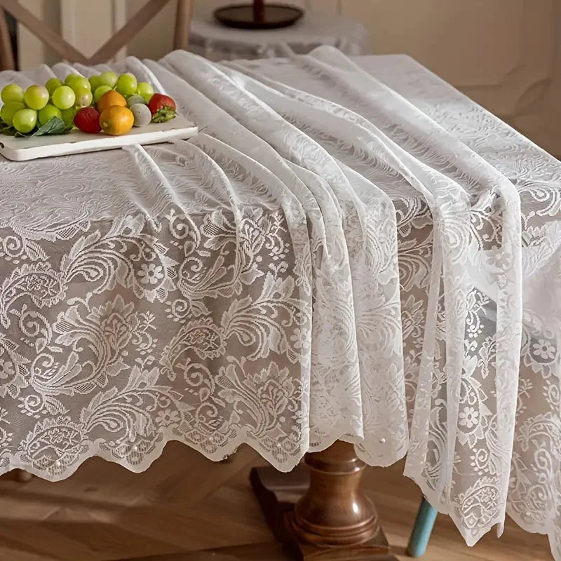 1pc new style French peony lace tablecloth, suitable for parties, dining table and home decoration