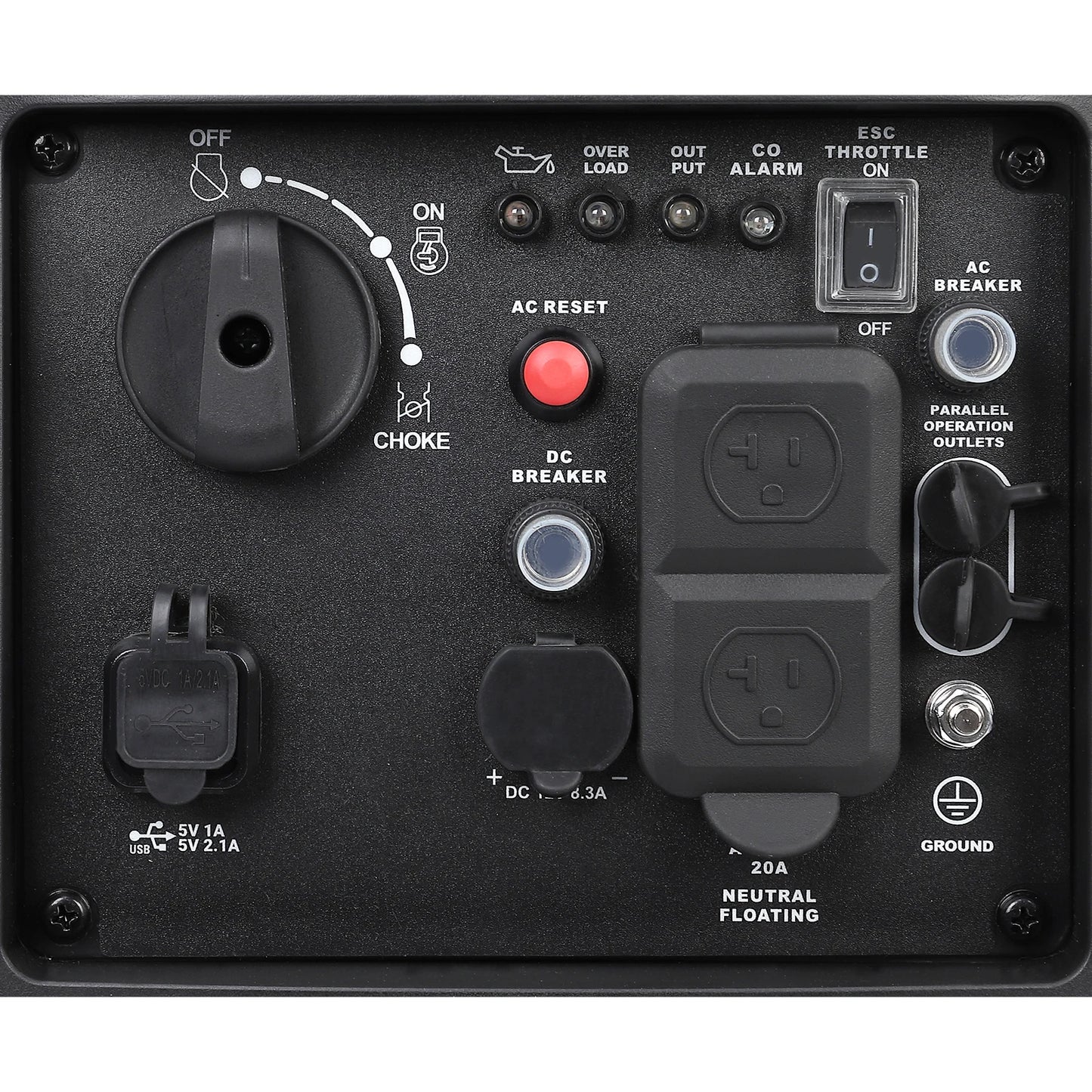 Portable Gasoline Generator 2500W, Fuel Generator, Low Noise, Suitable For Outdoor, Camping, Home, Emergency