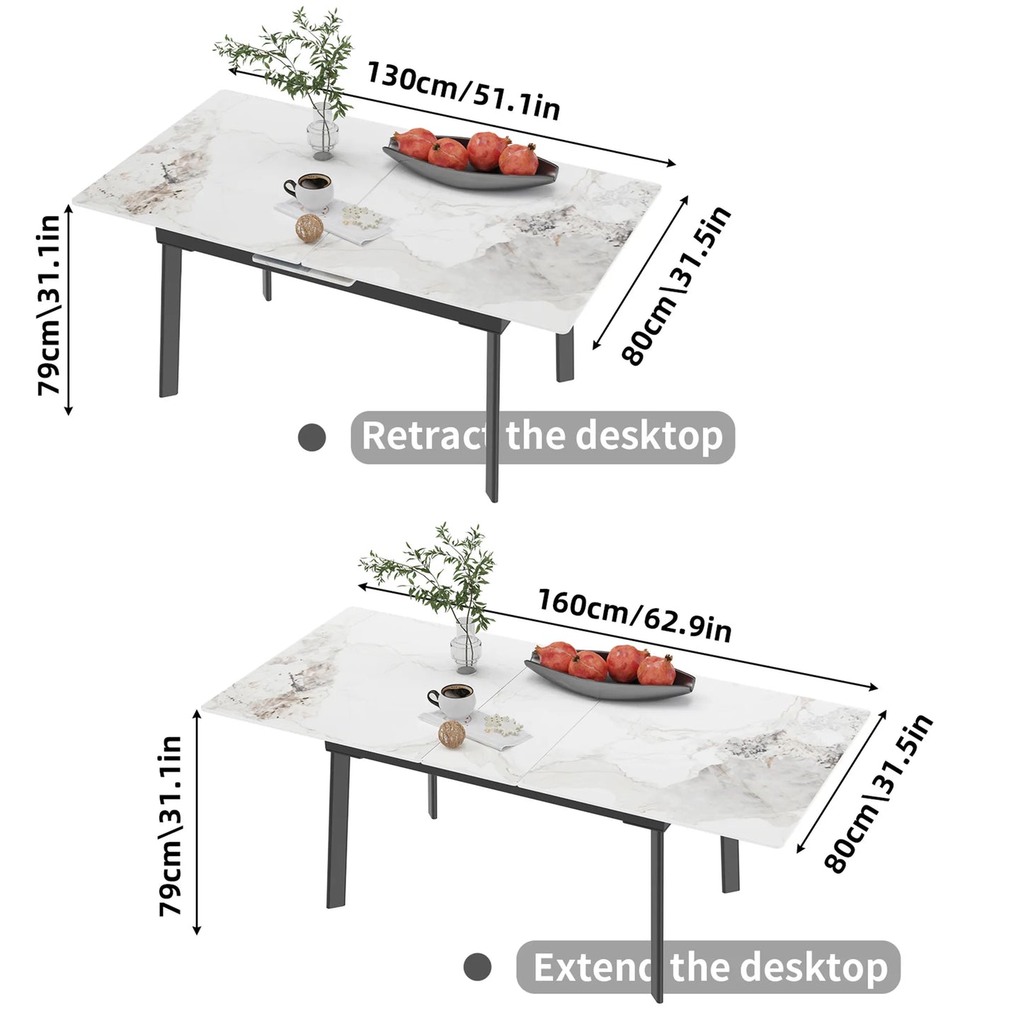 160cm 6-8 People Modern Dining Table Rectangular