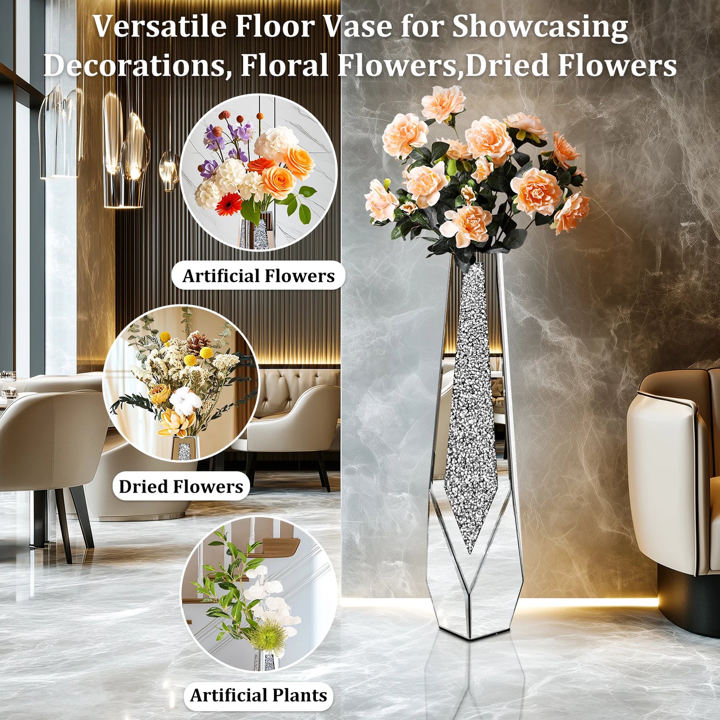 Tall Floor Mirror Vase