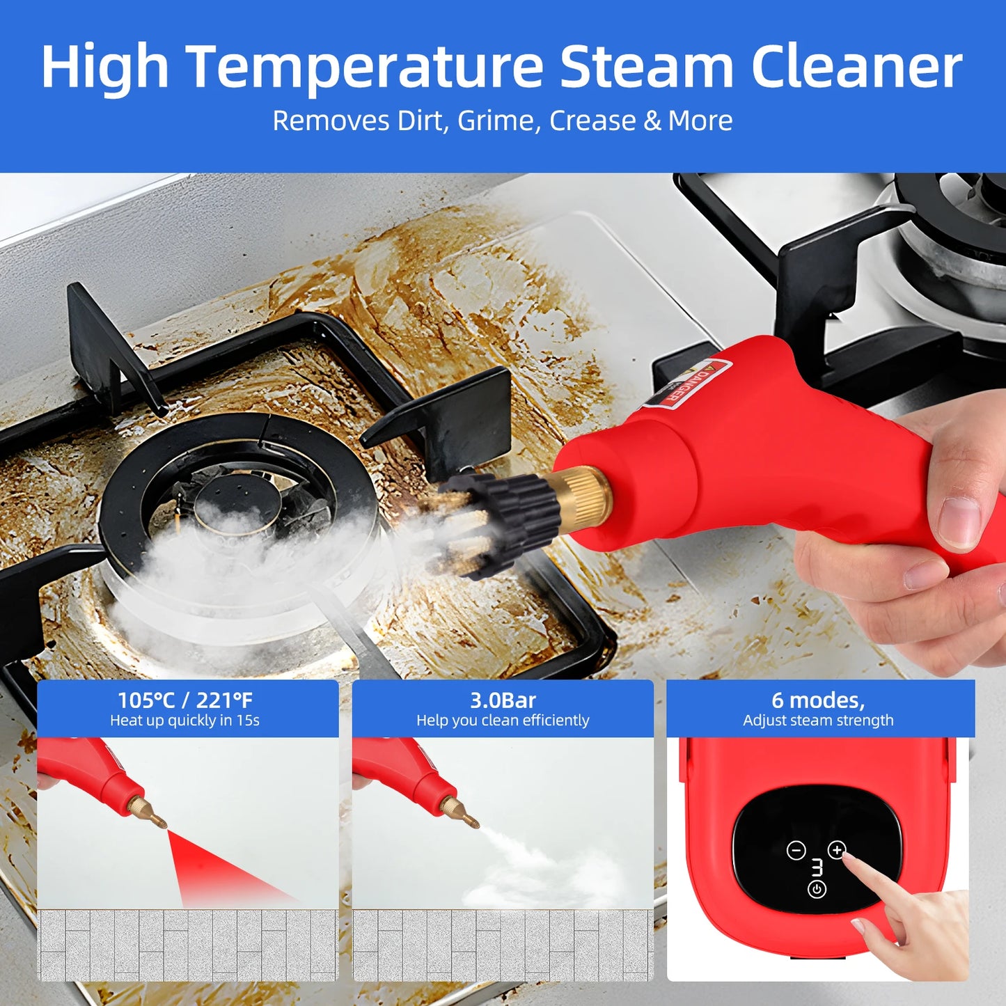 2 Colors US High Pressure High Temperature Home Intelligent Steam Cleaner Air Conditioner Kitchen Car Steam Cleaner Tools