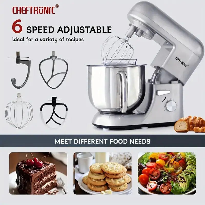 6 Speed Stand Mixer with 7 Quart Stainless Steel Mixing Bowl ,Dough hook, Egg whisk