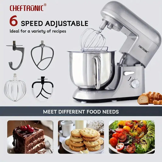6 Speed Stand Mixer with 7 Quart Stainless Steel Mixing Bowl ,Dough hook, Egg whisk