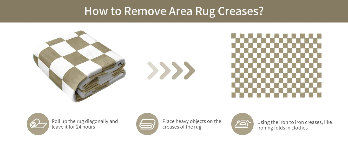 Black and White Checkered Rug