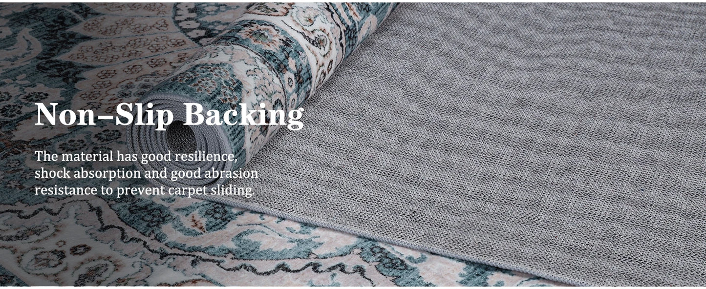 Non-Slip Low Pile Area Rugs ,Machine Washable