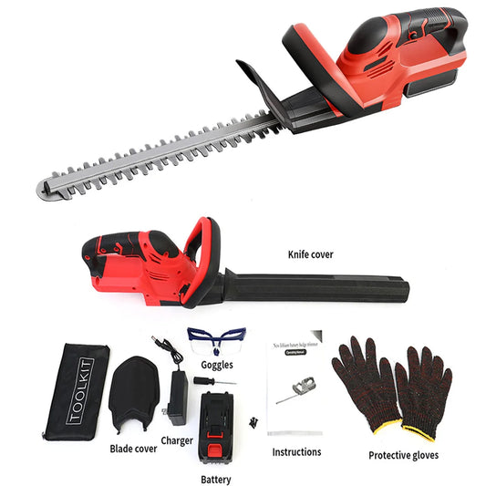 Cordless Hedge Trimmer 22-Inch Electric with 3.0Ah Battery Charger Bush Trimmers