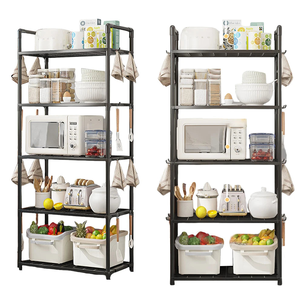 5 Tier Storage Shelves Heavy Duty Shelving Unit 66 Lbs Capacity Standing Shelf for Kitchen Pantry Closet Bathroom Laundry Garage