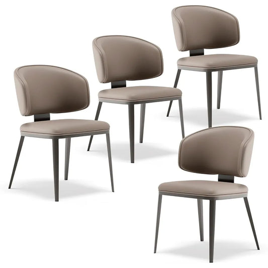 Dining Chairs Set of 4 Modern High Backrest Comfortable, Fashion Upholstered Kitchen Chair Armless Dinner Room Chair