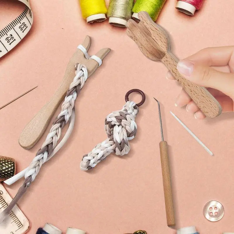 4Pcs Braided Tools For DIY Knitting Crafts