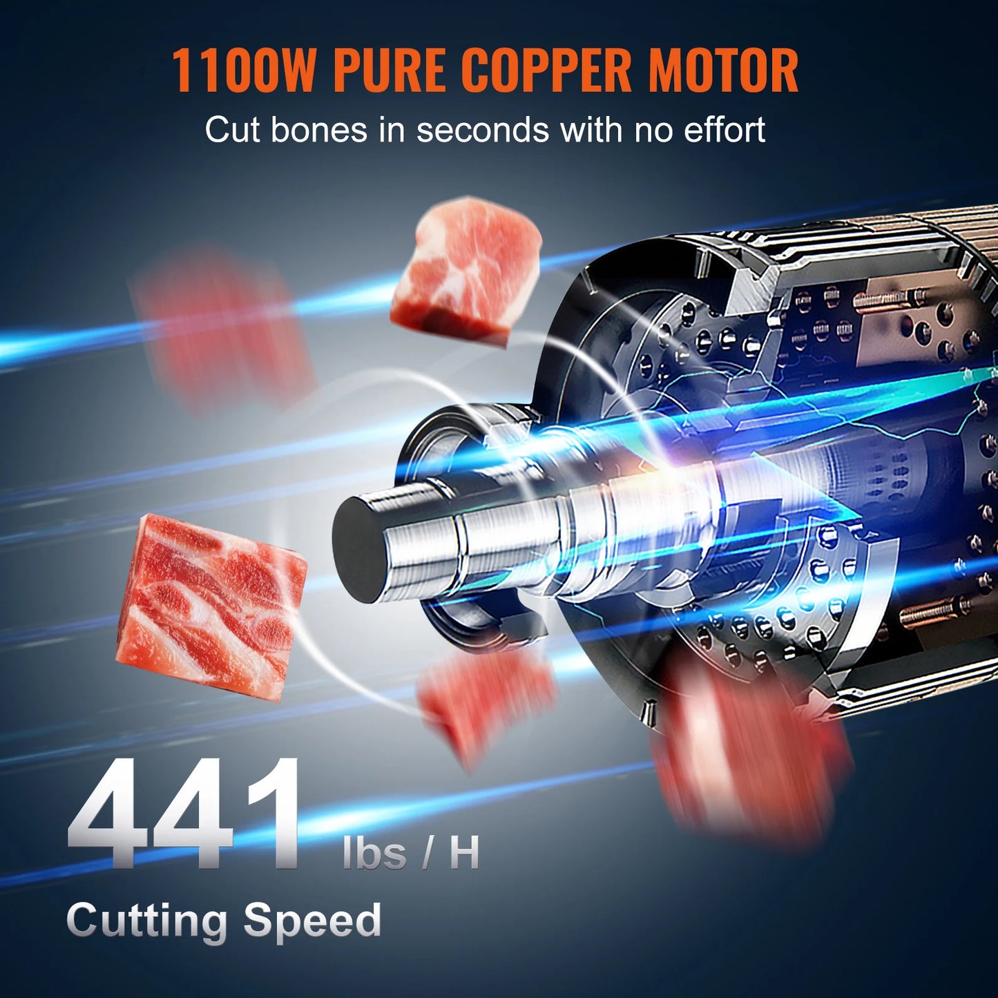 Tabletop Stainless Steel Bandsaw Bone Cutter for Home Kitchen