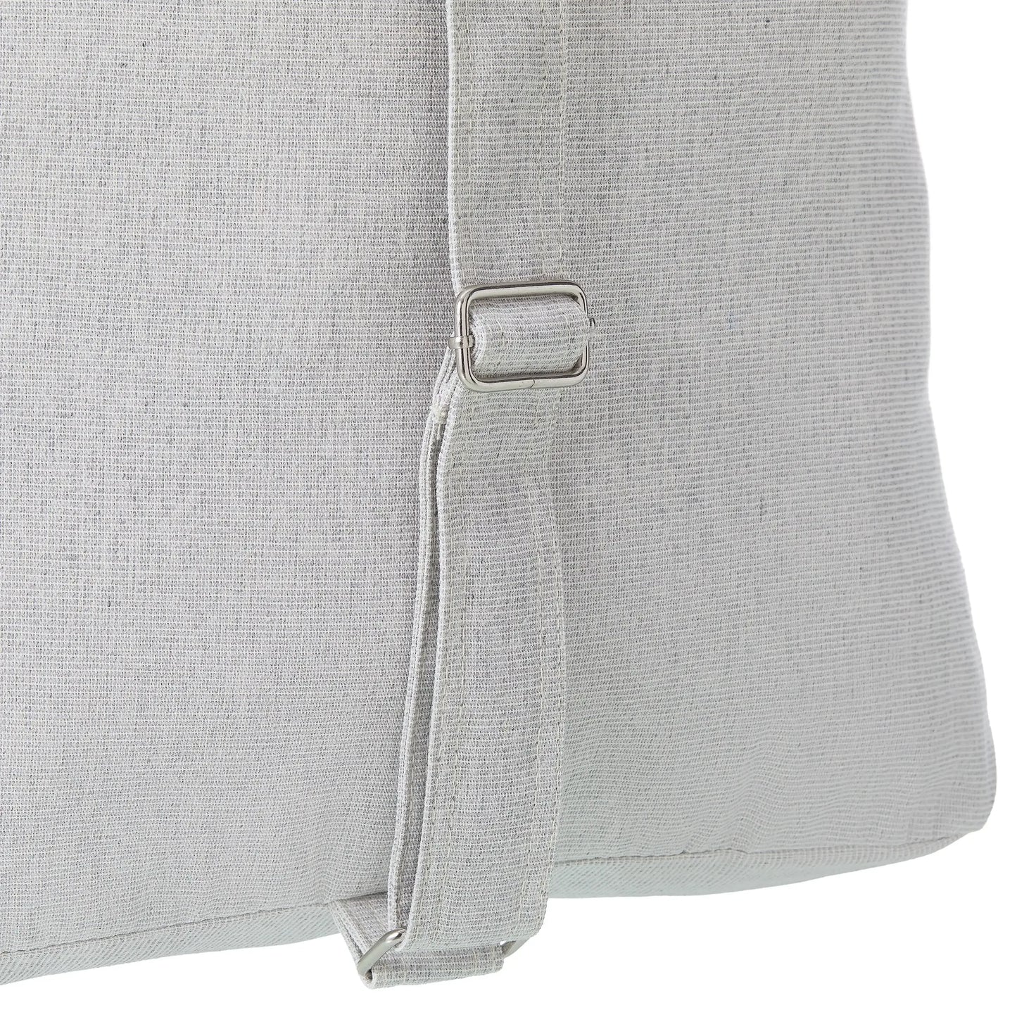 Polyester and Cotton Canvas Adult Laundry Bag, Gray, 15 in W x 7 in D x 24.5 in H