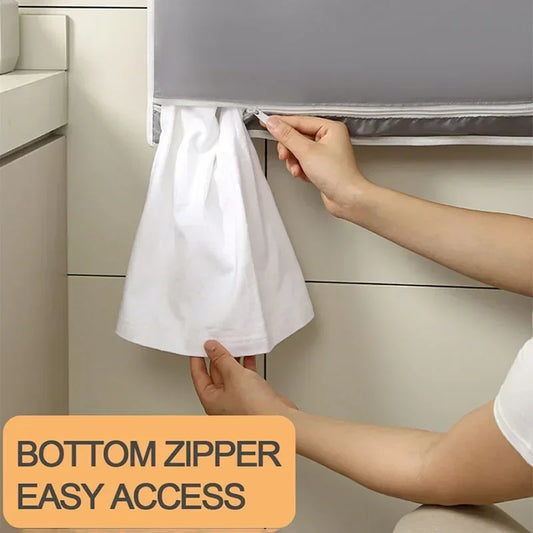 Over-the-Door Hanging Laundry Basket Wall-mounted Dirty Clothes Storage Organizer for Bathroom