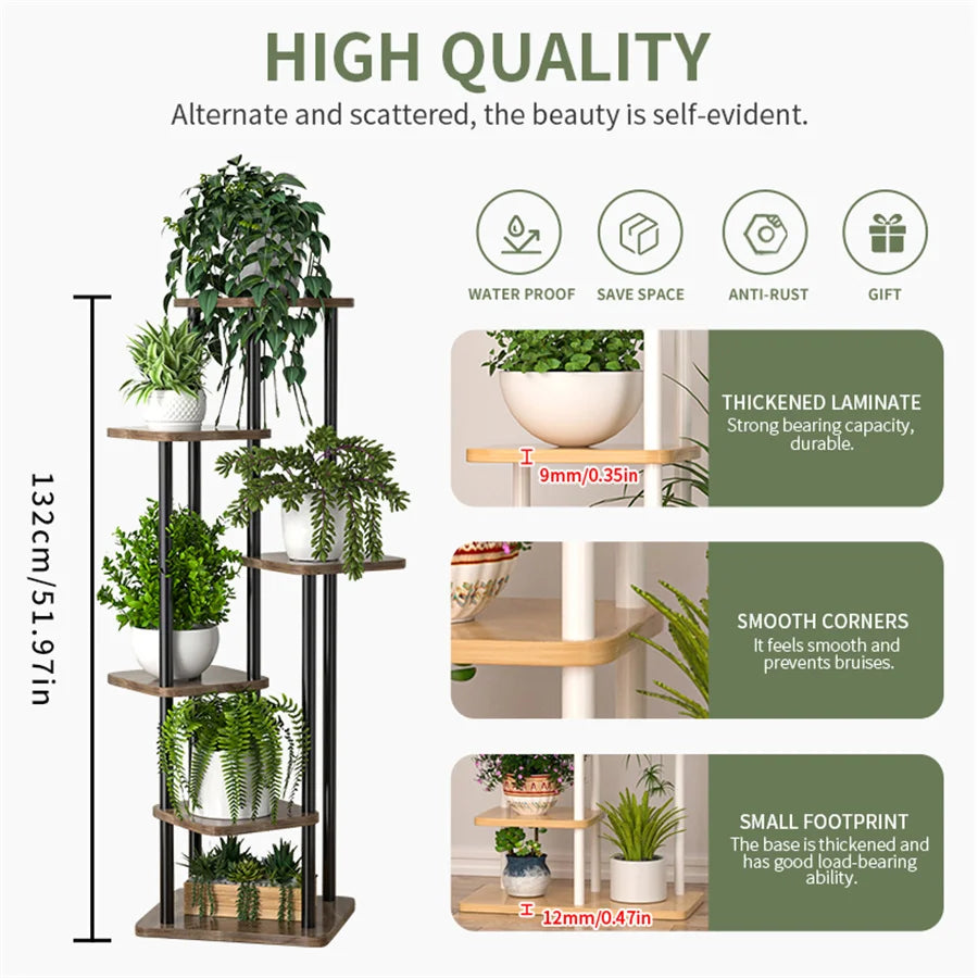Plant Stand and Flower Stand Storage Shelf 4/5/6 Tier Flower Shelf Planter Rack