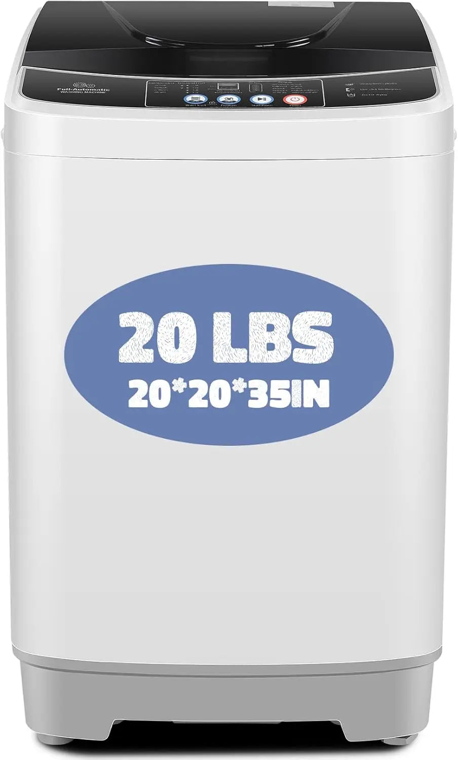 Portable Washing Machine, 20Lbs Capacity Full-Automatic Portable Washer, 2.8Cu.ft Washer and Dryer Combo with Drain Pump