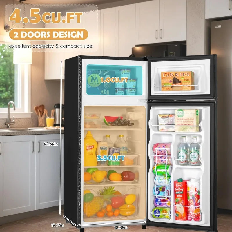 4.5 Cu. Ft Mini Fridge with Freezer