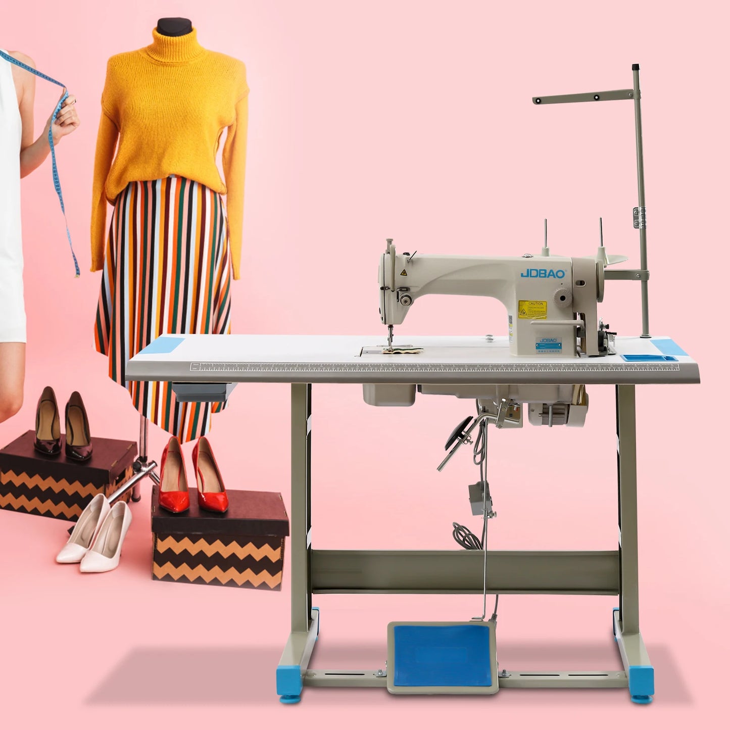 Industrial Sewing Machine 110V 1/2HP Upholstery Sewing Machine  (No Table Stand)