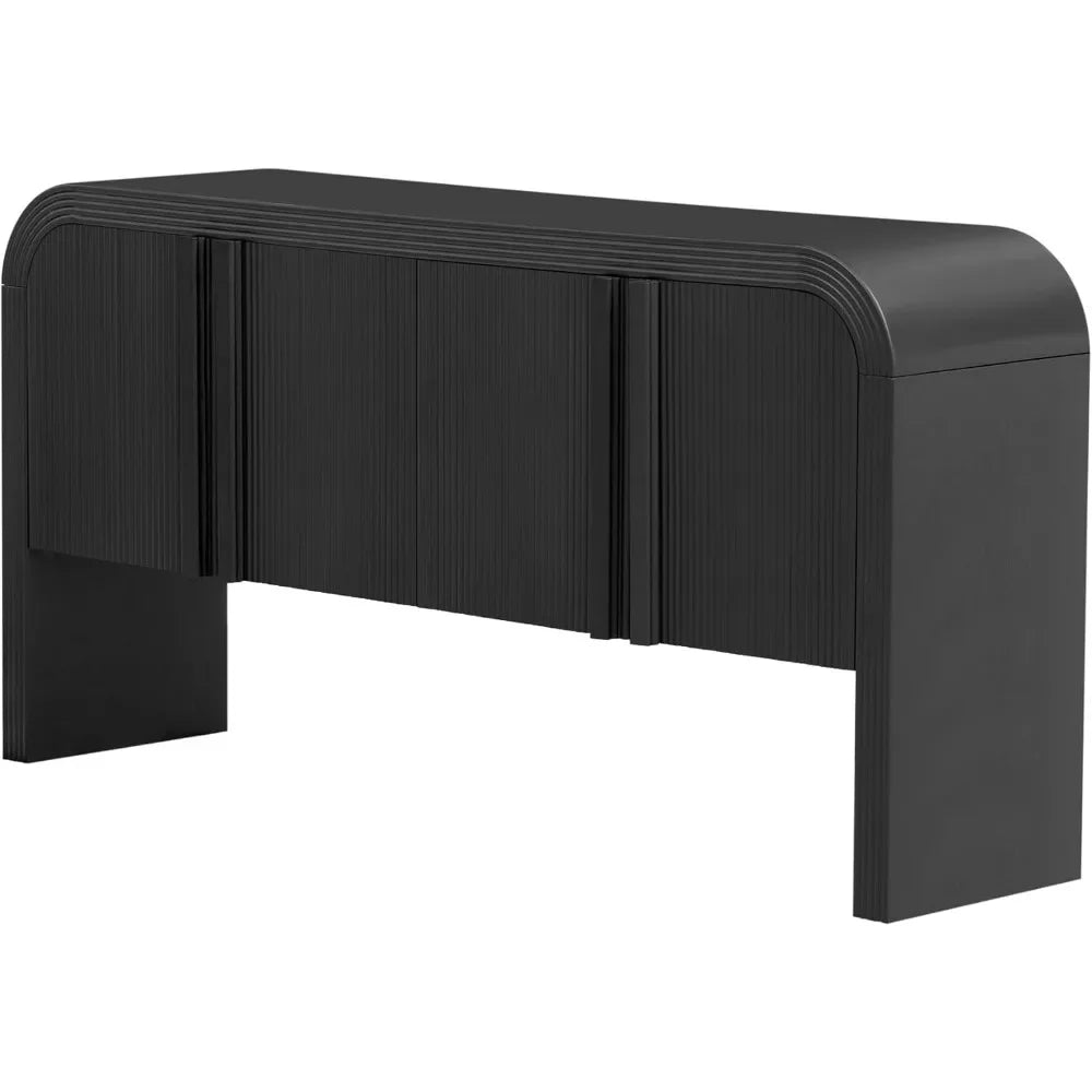 Storage Cabinet Sideboard for Kitchen, Modern Buffet Cabinet with Metal Handles and Adjustable Shelves for Living Room Corridor