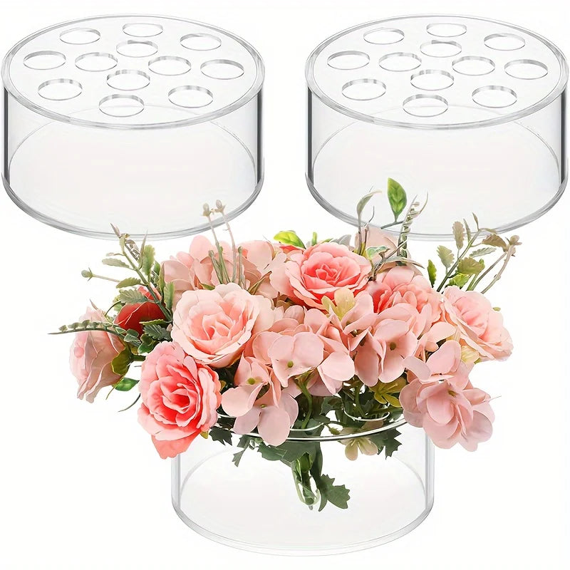 12 Hole Circular Acrylic Vase