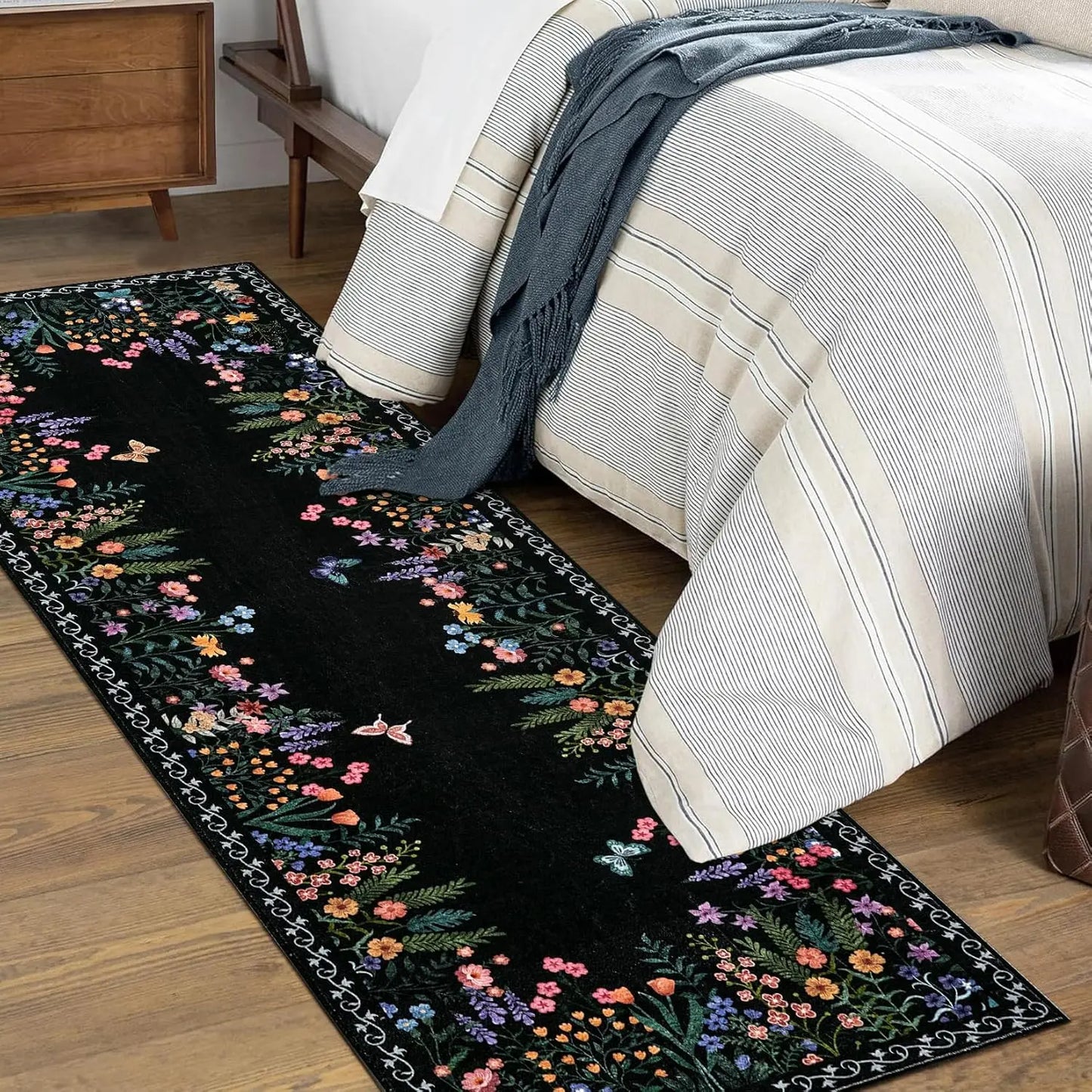 Washable Floral Rug ,Soft ,Non Slip