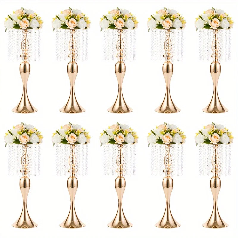 Tall Crystal Flower Stand