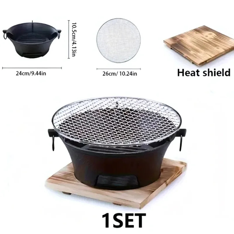 Cast iron oven, fireplace, charcoal and alcohol stove, Korean Japanese style barbecue, family garden, outdoor camping