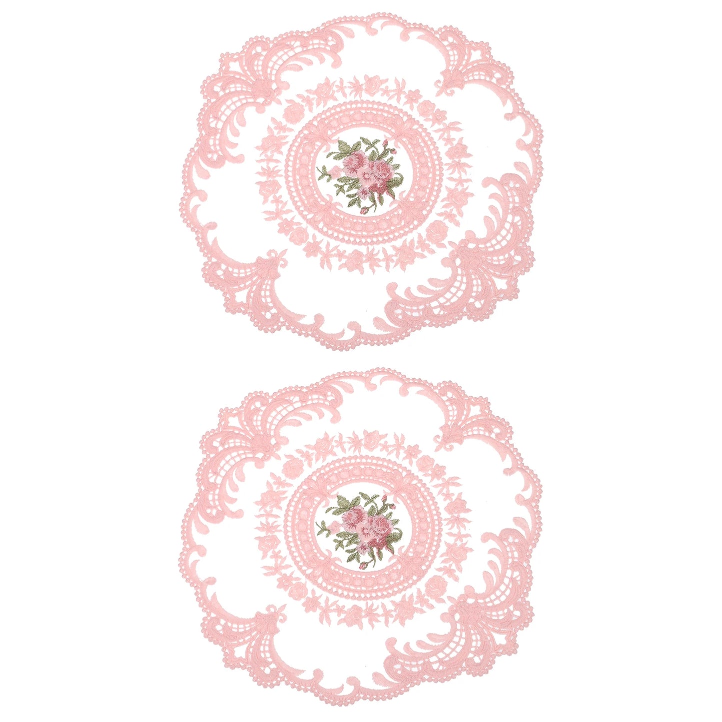 2Pcs Retro French Crochet Doilies