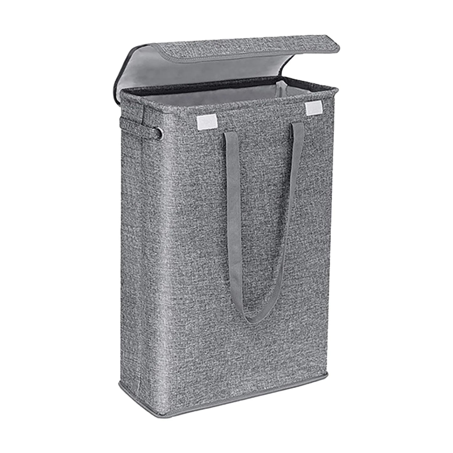 Clothes Hamper with Lid Collapsible Cotton-Like Linen Laundry Hamper for Home Bathroom or Travel Local Delivery