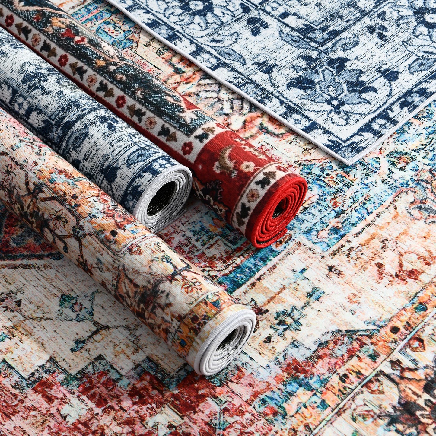 Vintage Bohemian Area Rug for Living Room, Bedroom