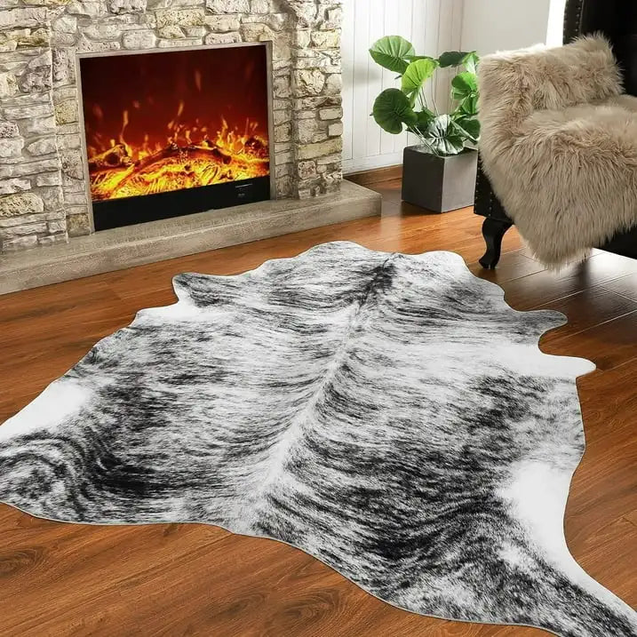 Animal Print Rug faux fur cowhide