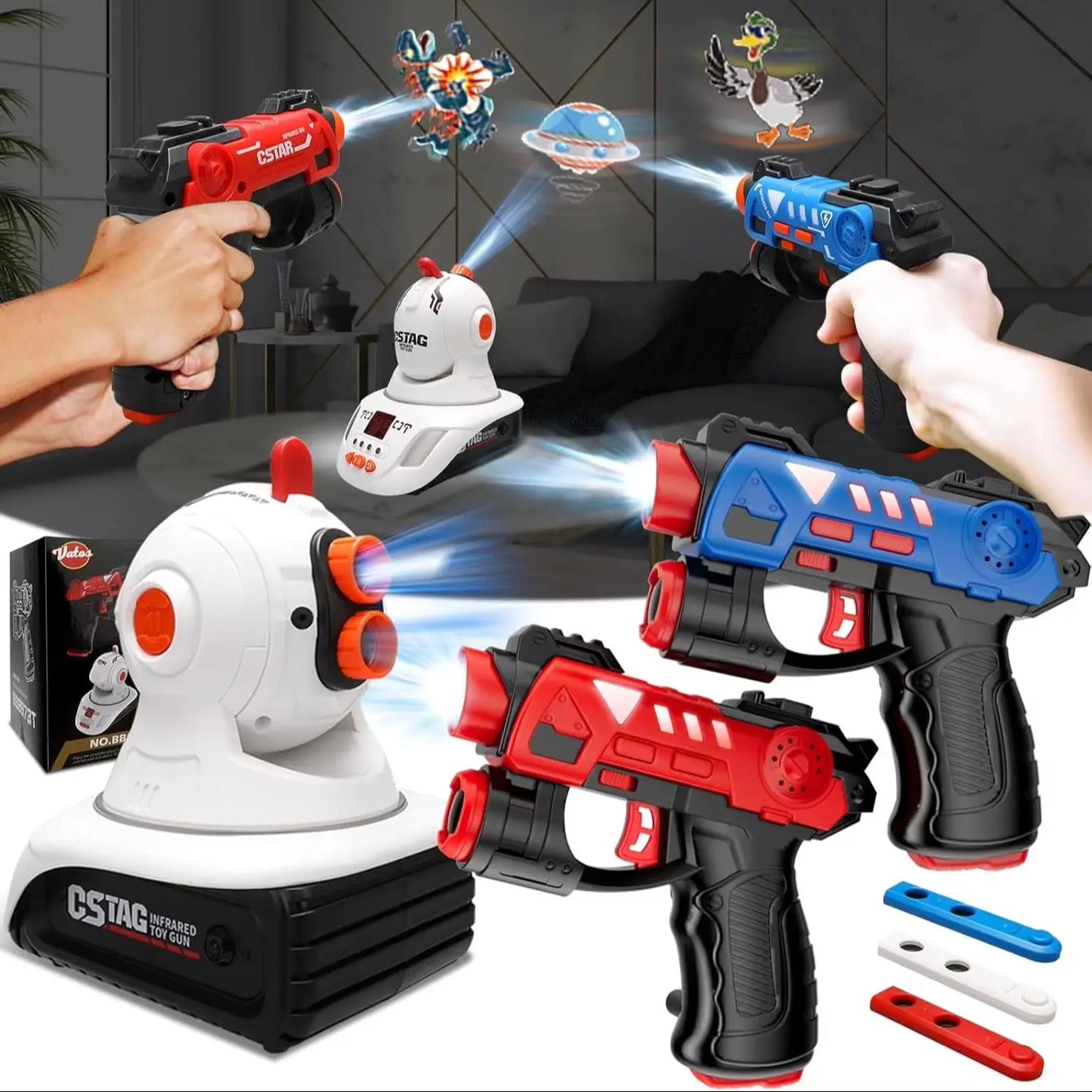 Infrared Laser Tag Projector Duck Hunts Shooting Game 2 Players