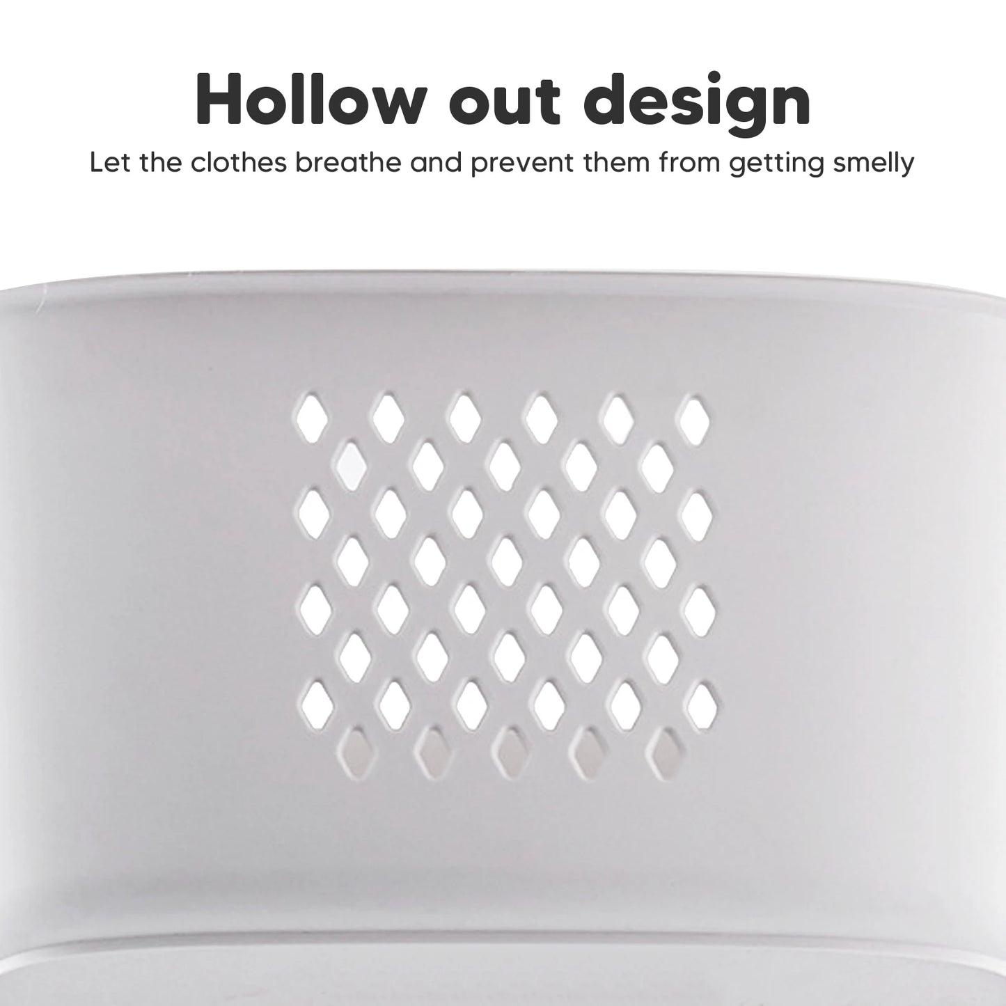 2/4 Tier Laundry Basket Cart Removable Storage Buckets Plastic Hamper with 4 Wheels White