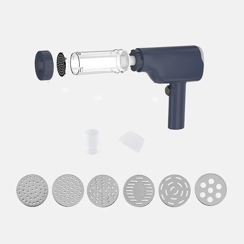 Electric Pasta Maker Machine Rechargeable Noodle Maker Cutter Automatic Electric Noodle Press Noodle Cutter With 6 Different