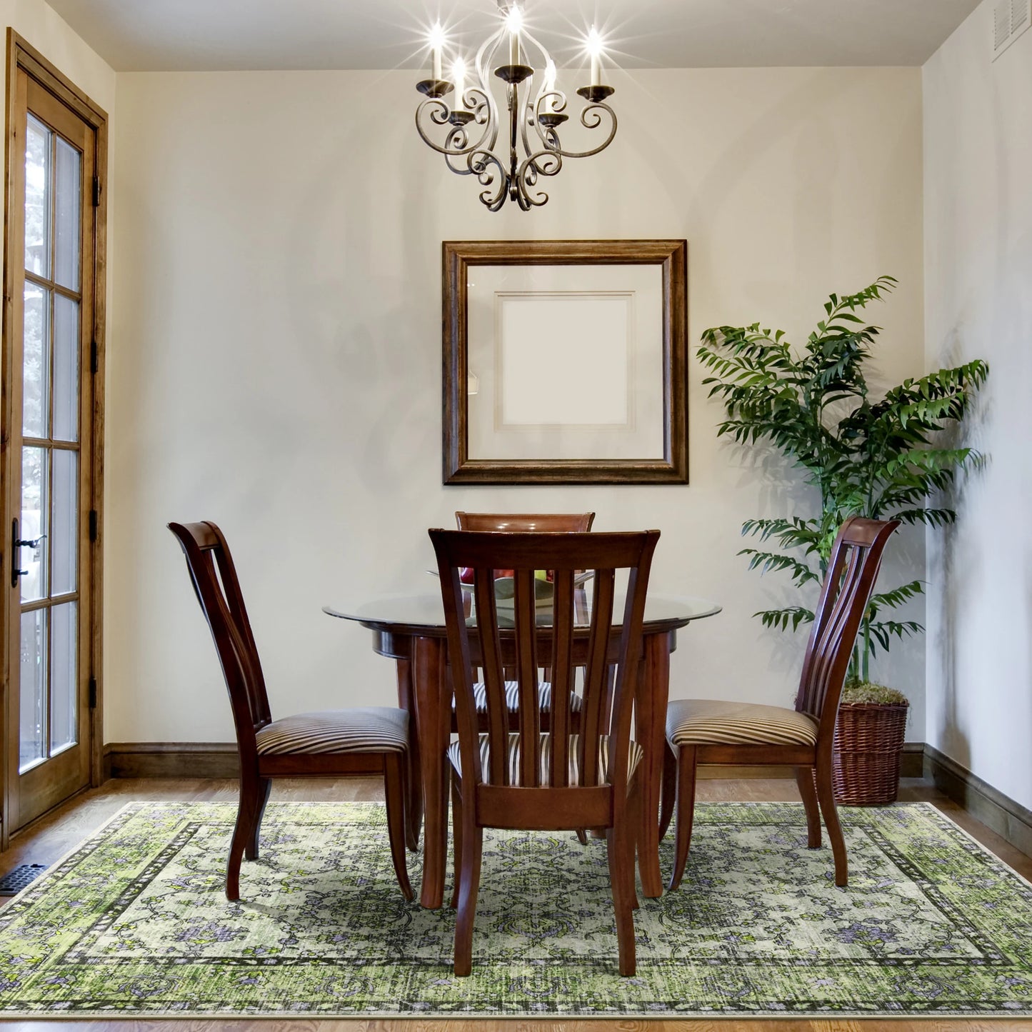 Vintage Area Rugs Low Pile Machine Washable