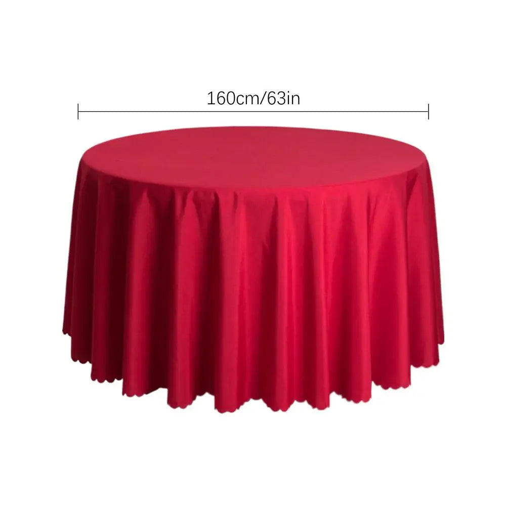 Cloth Tablecloths Round 63-Inch Polyester Table Linens Stain Resistant