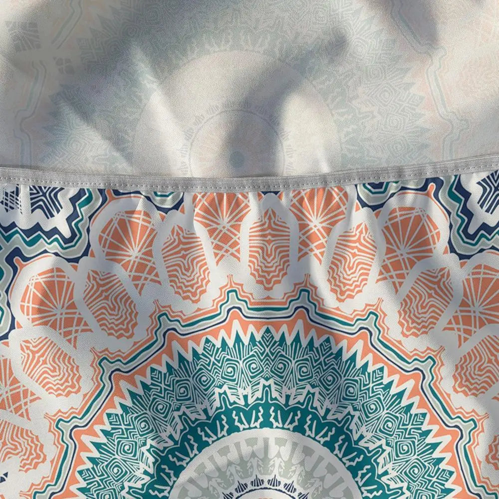 3pcs Picnic Table Covers With Elastic Tablecloth For Outdoor Parties And Camping