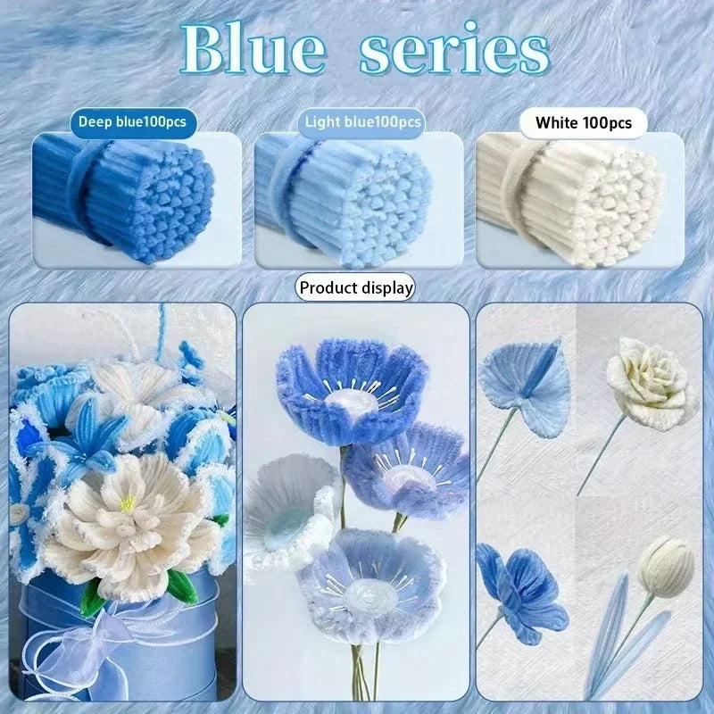 Chenille Stems 30cm Pipe Cleaners Craft Supplies DIY Art Handmade Flower Making