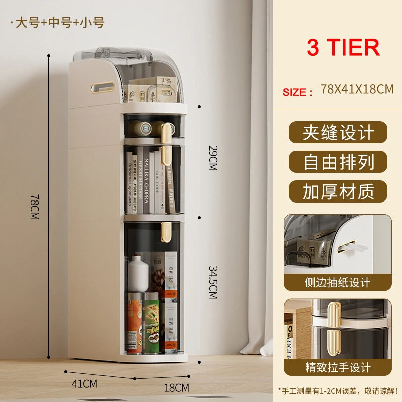 1 Piece Plastic 18Cm Narrow Size Gap Storage Cabinet Drawer