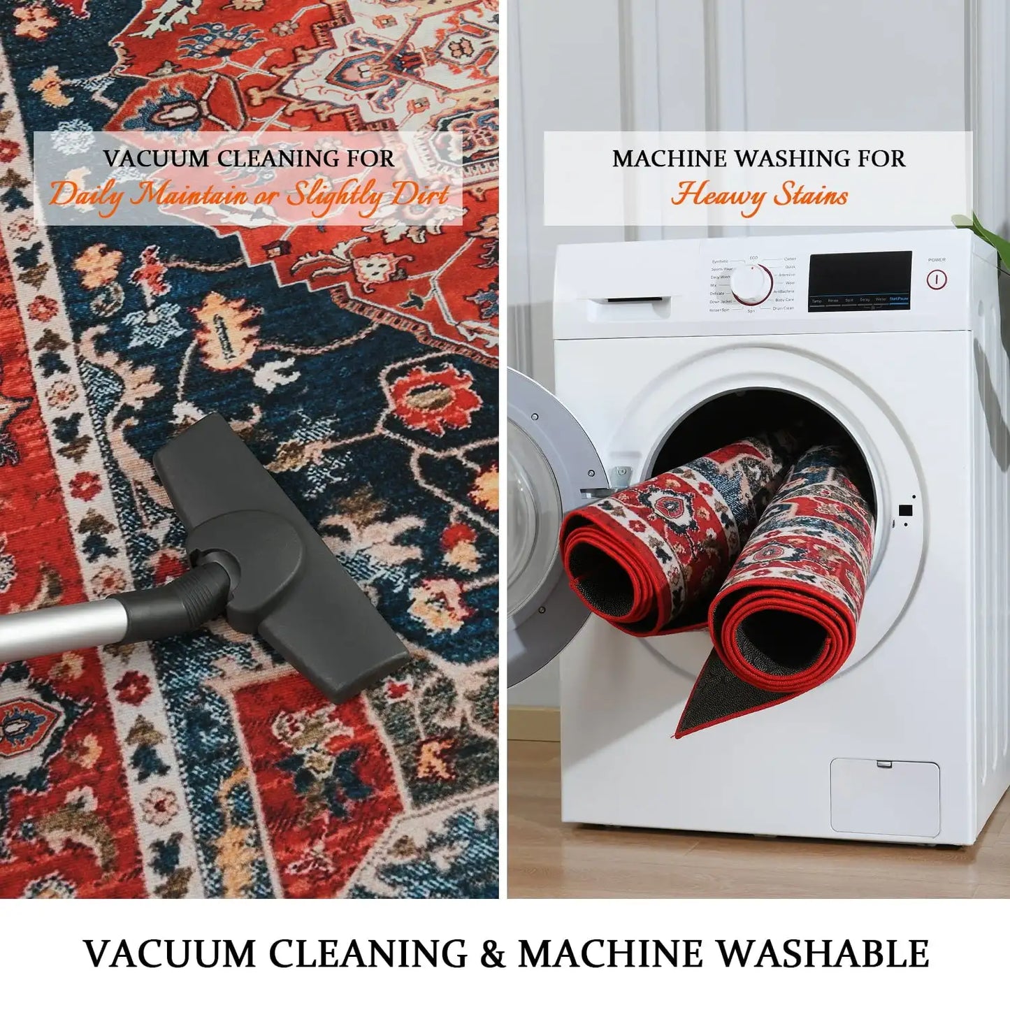 Vintage Bohemian Area Rug for Living Room, Bedroom