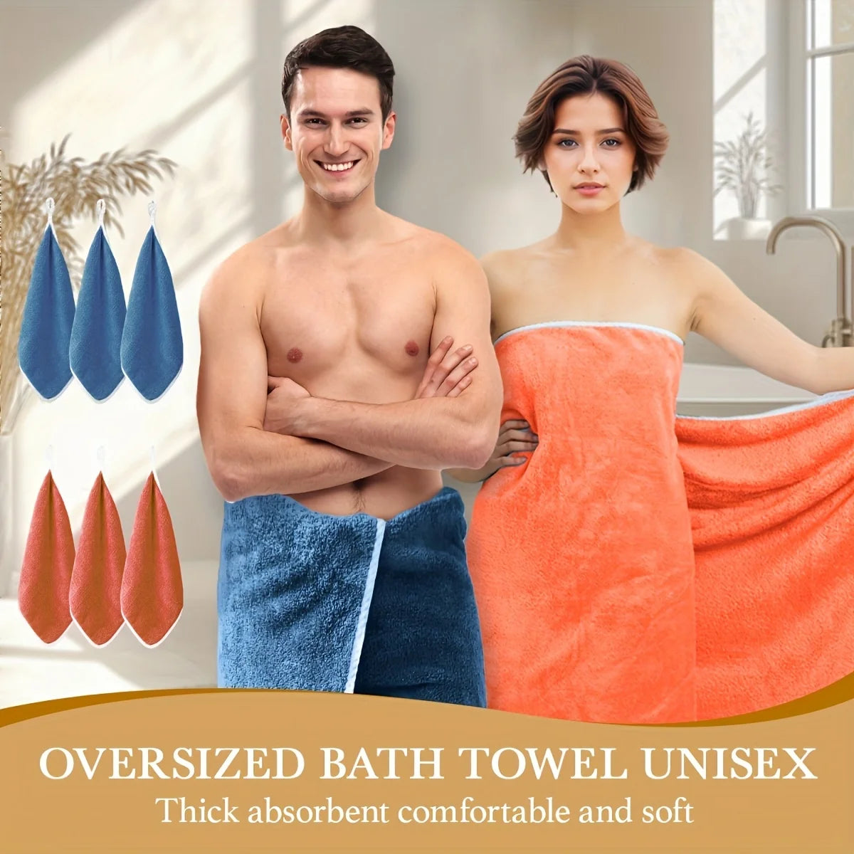 8PCS Luxury Bath Towel Set- Ultra Soft High Absorbency Microfiber Flannel Towels, Plush Towel Collection, Ultrasoft Fabric