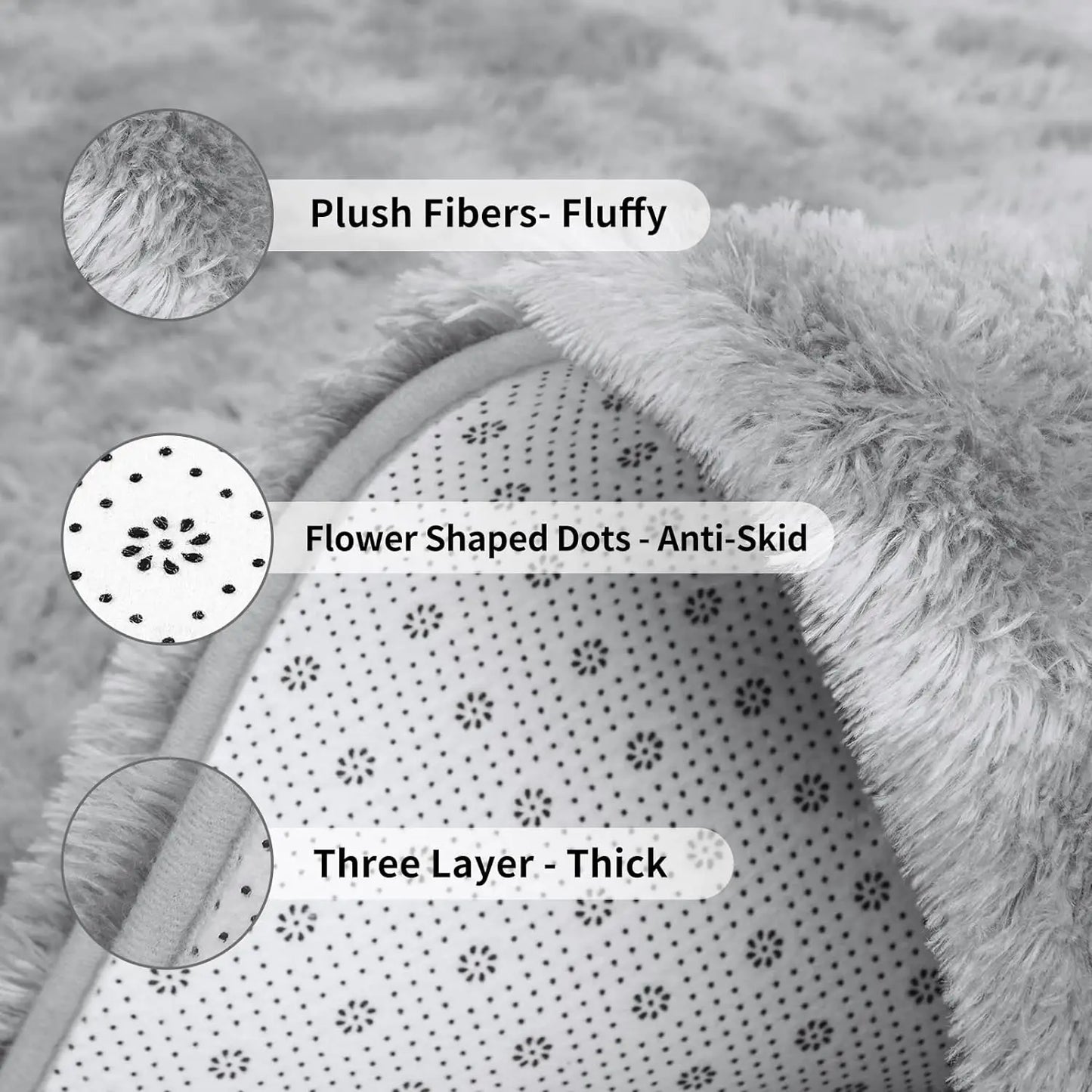 Fluffy  Area Rugs for Living Room Soft Kids Carpet Non Slip