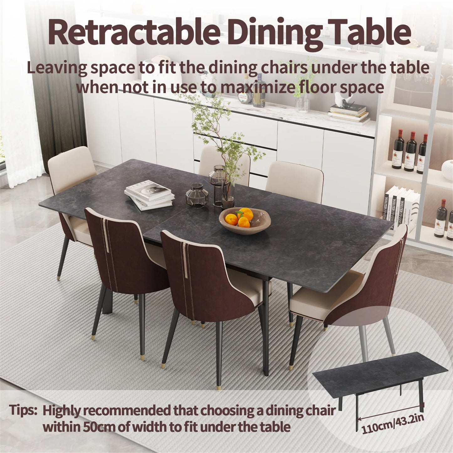 160cm 6-8 People Modern Dining Table Rectangular