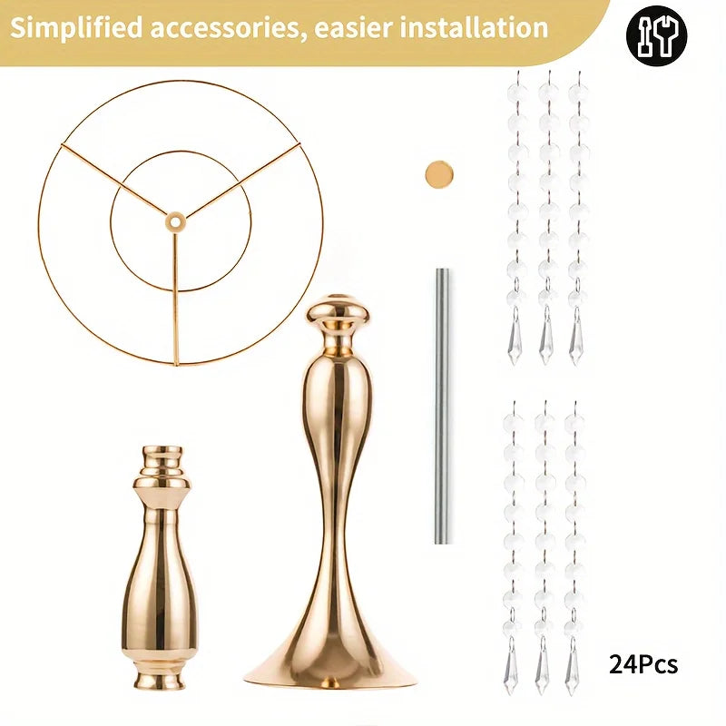 Tall Crystal Flower Stand