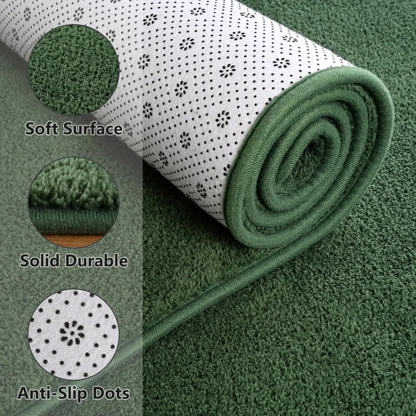 Living Room ,Bedroom Carpet Nonslip Large Soft