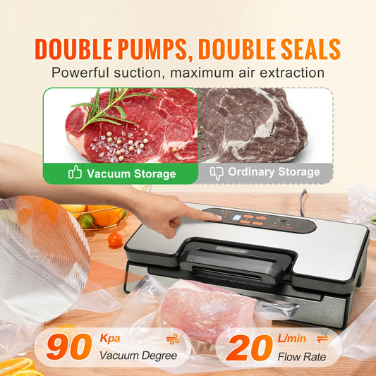 130W Vacuum Sealer Food Packaging Machine