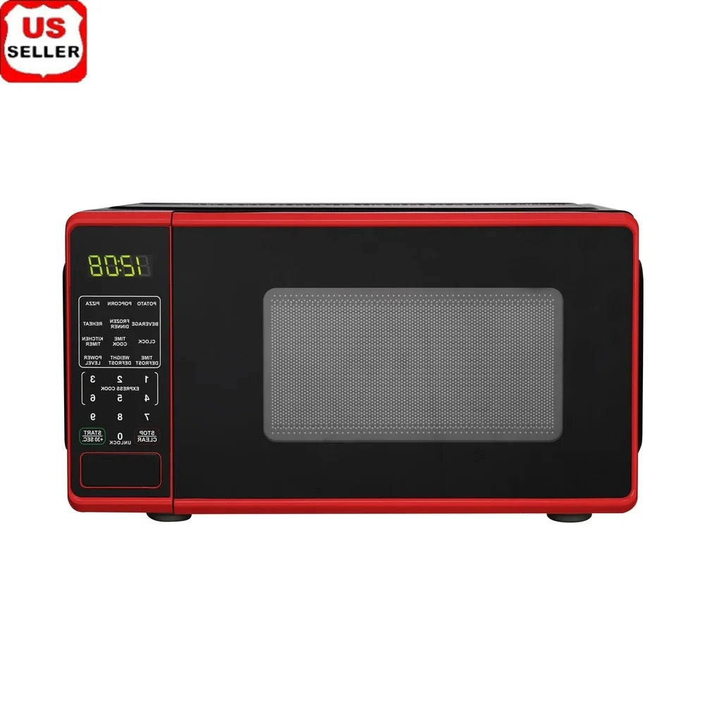 Compact 0.7 Cu ft Countertop Microwave Oven 700 Watts