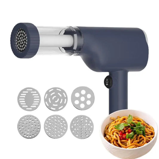 Electric Pasta Maker Machine Rechargeable Noodle Maker Cutter Automatic Electric Noodle Press Noodle Cutter With 6 Different